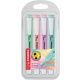 Szövegkiemelő készlet, 1-4 mm, STABILO Swing Cool Pastel, 4 különböző szín (TST275408)
