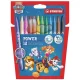 Filctoll készlet, vastag, 2 mm, STABILO Power, Mancs őrjárat, 12 különböző szín (TST2801205)