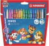 Filctoll készlet, vastag, 2 mm, STABILO Power, Mancs őrjárat, 18 különböző szín (TST2801805)