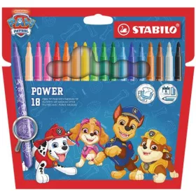   Filctoll készlet, vastag, 2 mm, STABILO Power, Mancs őrjárat, 18 különböző szín (TST2801805)