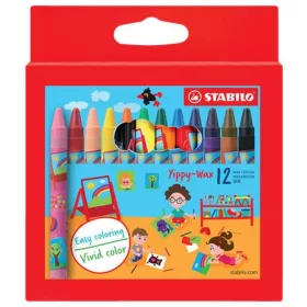   Zsírkréta, STABILO Yippy-wax, 12 különböző szín (TST2812PL)