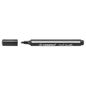   Filctoll, 1,5-2 mm, rugós hegy, STABILO Trio Scribbi, fekete (TST368946)