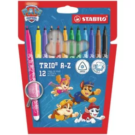   Filctoll készlet, 0,7 mm, STABILO Trio A-Z, Mancs őrjárat, 12 különböző szín (TST37811205)