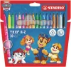 Filctoll készlet, 0,7 mm, STABILO Trio A-Z, Mancs őrjárat, 18 különböző szín (TST37811805)