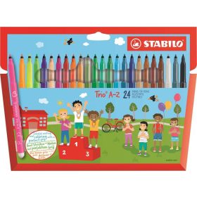   Filctoll készlet, 0,7 mm, STABILO Trio A-Z, 24 különböző szín (TST37824)