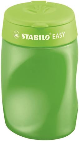 Hegyező, háromlyukú, tartályos, jobbkezes, STABILO Easy, zöld (TST45024)
