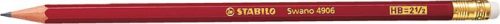 Grafitceruza radírral, HB, hatszögletű, STABILO Swano (TST4906HB)