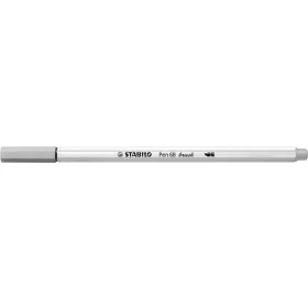 Ecsetirón, STABILO Pen 68 brush, középszürke (TST56895)