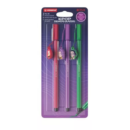 Filctoll készlet, 1 mm, STABILO Pen 68 K-Pop démonvadászok, Huntrix (TST680311)