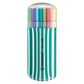   Filctoll készlet, 1 mm, türkiz tok, STABILO Pen 68 Zebrui, 20 különböző szín (TST682025)