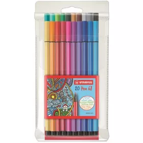   Filctoll készlet, 1 mm, STABILO Pen 68, 20 különböző szín (TST6820PL)