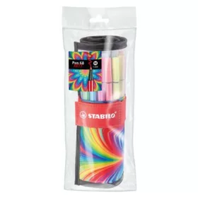   Filctoll, készlet, 1 mm, felcsavarható, STABILO Pen 68 ARTY, 25 különböző színű (TST682507120)