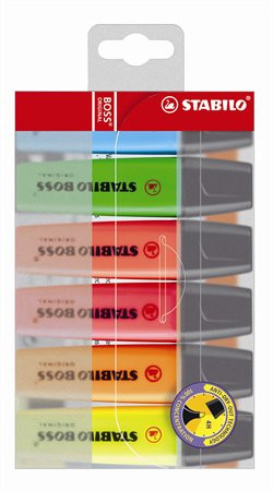 Szövegkiemelő készlet, 2-5 mm, STABILO BOSS original, 6 különböző szín (TST706)