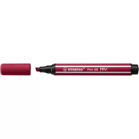   Filctoll, 1-5 mm, vágott hegy, STABILO Pen 68 MAX, bordó (TST76819)
