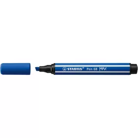   Filctoll, 1-5 mm, vágott hegy, STABILO Pen 68 MAX, ultramarinkék (TST76832)