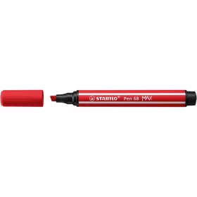   Filctoll, 1-5 mm, vágott hegy, STABILO Pen 68 MAX, piros (TST76848)