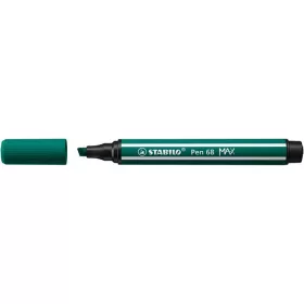   Filctoll, 1-5 mm, vágott hegy, STABILO Pen 68 MAX, türkizzöld (TST76853)