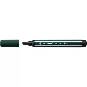   Filctoll, 1-5 mm, vágott hegy, STABILO Pen 68 MAX, földzöld (TST76863)