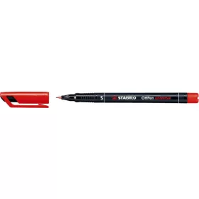 Alkoholos marker, 0,4 mm, STABILO OHPen S, piros (TST84140)