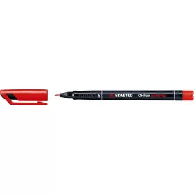 Alkoholos marker, 0,4 mm, STABILO OHPen S, piros (TST84140)