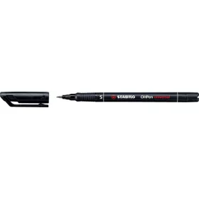 Alkoholos marker, 0,4 mm, STABILO OHPen S, fekete (TST84146)