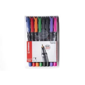   Alkoholos marker készlet, 0,4 mm, STABILO OHPen S, 8 különböző szín (TST8418)