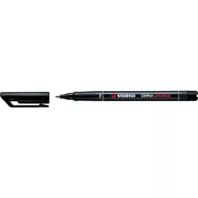 Alkoholos marker, 0,7 mm, STABILO OHPen F, fekete (TST84246)