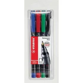   Alkoholos marker készlet, 0,7 mm, STABILO OHPen F, 4 különböző szín (TST842V4)