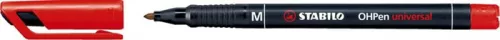 Alkoholos marker, 1 mm, STABILO OHPen M, piros (TST84340)