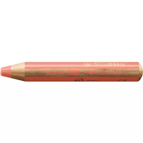   Színes ceruza, kerek, vastag, STABILO Woody 3 in 1 Pastel, pasztell piros (TST880301)