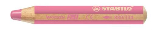 Színes ceruza, kerek, vastag, STABILO Woody 3 in 1, rózsaszín (TST880334)