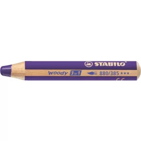   Színes ceruza, kerek, vastag, STABILO Woody 3 in 1, viola (TST880385)