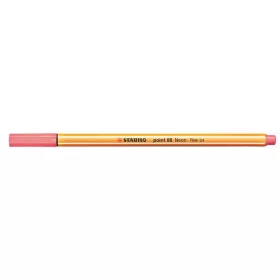 Tűfilc, 0,4 mm, STABILO Point 88, neon piros (TST88040)