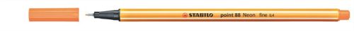 Tűfilc, 0,4 mm, STABILO Point 88, neon narancssárga (TST88054)