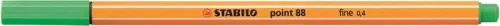 Tűfilc, 0,4 mm, STABILO Point 88, világos smaragd (TST8816)