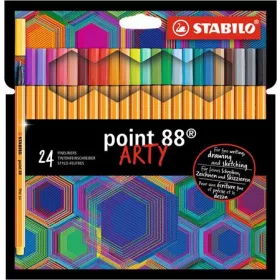   Tűfilc készlet, 0,4 mm, STABILO Point 88 ARTY, 24 különböző szín (TST8824120)