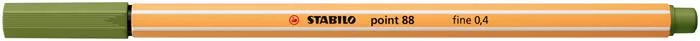 Tűfilc, 0,4 mm, STABILO Point 88, moha zöld (TST88351)