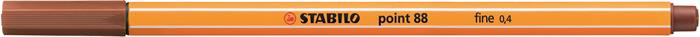 Tűfilc, 0,4 mm, STABILO Point 88, vörösesbarna (TST8838)