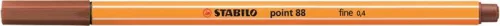 Tűfilc, 0,4 mm, STABILO Point 88, vörösesbarna (TST8838)