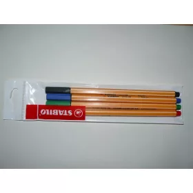   Tűfilc készlet, 0,4 mm, STABILO Point 88, 4 különböző szín (TST884)