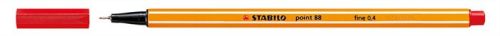 Tűfilc, 0,4 mm, STABILO Point 88, piros (TST88401)