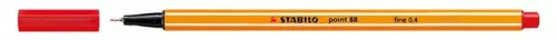 Tűfilc, 0,4 mm, STABILO Point 88, piros (TST88401)