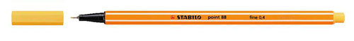 Tűfilc, 0,4 mm, STABILO Point 88, sárga (TST88441)
