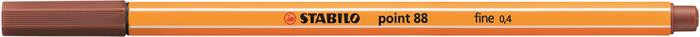 Tűfilc, 0,4 mm, STABILO Point 88, vörösbarna (TST8875)