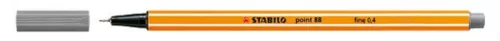 Tűfilc, 0,4 mm, STABILO Point 88, szürke (TST88961)