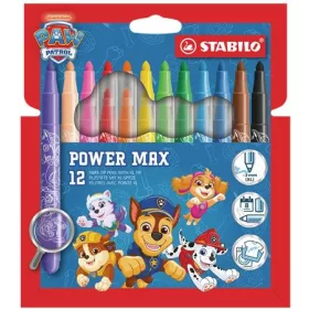   Filctoll készlet, vastag, 3 mm, STABILO Power Max, Mancs őrjárat, 12 különböző szín (TST9801205)