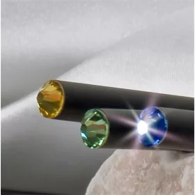   Ceruza, fekete, zafírkék SWAROVSKI&reg; kristállyal, exkluzív, 17cm, ART CRYSTELLA&reg; (TSWC011)