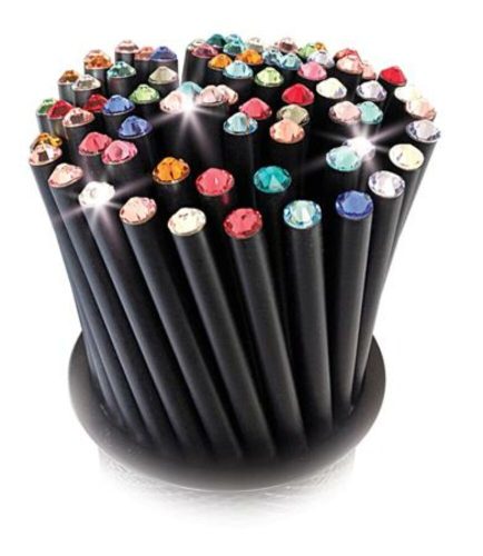 Ceruzák tartóban, vegyes színű SWAROVSKI® kristállyal, 50db-os szett, ART CRYSTELLA® (TSWCCS50)