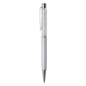   Golyóstoll, krémfehér, felül fehér SWAROVSKI&reg; kristállyal töltve, 14 cm, ART CRYSTELLA&reg; (TSWG022)