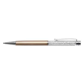   Golyóstoll, arany, felül fehér SWAROVSKI&reg; kristállyal töltve, 14 cm, ART CRYSTELLA&reg; (TSWG032)